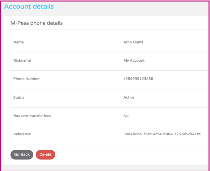 Settlement Account Record
