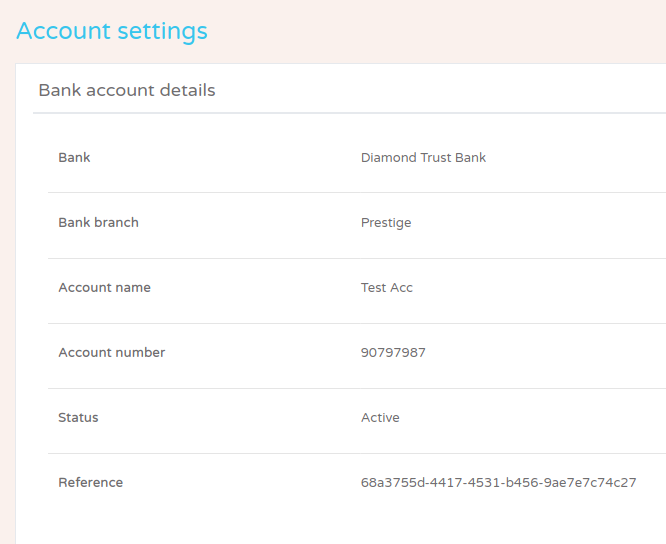 Settlement Account Record