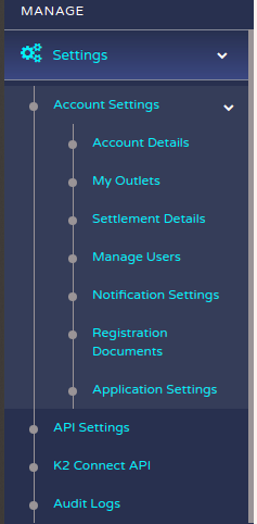 Settlement Details Nav Menu