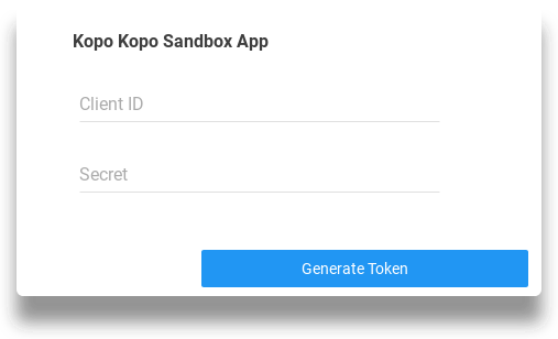 Sandbox Token Generator